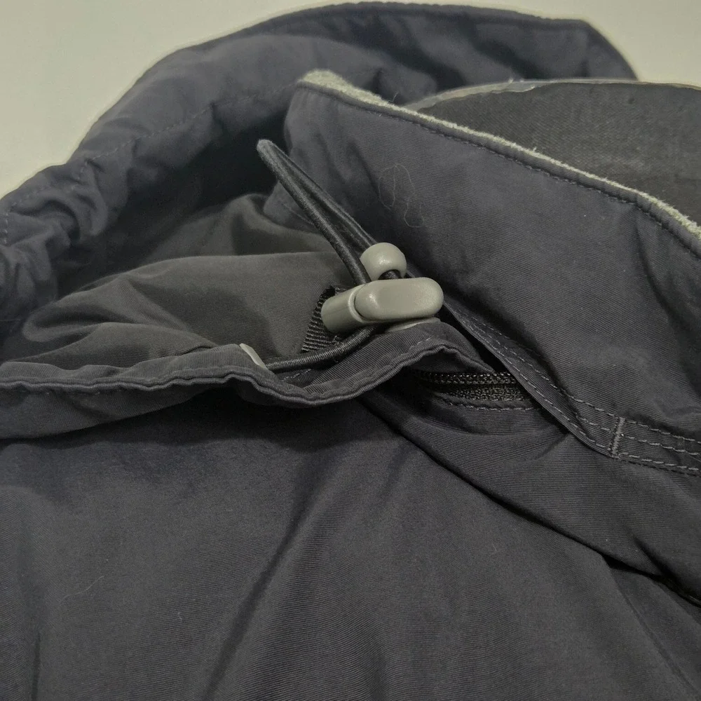 LL Bean Womens 2X Black Quilted Jacket Fleece Lined Hooded Parka 0BDX3